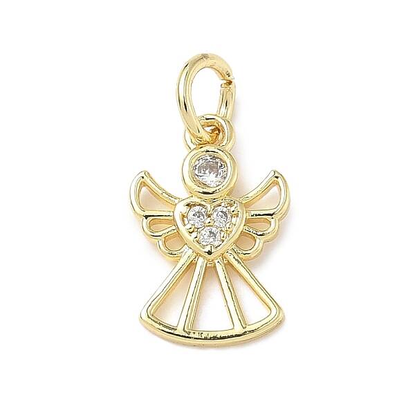 Brass Micro Pave Cubic Zirconia Charms