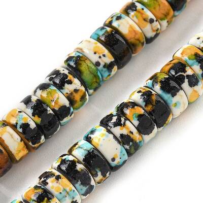 Baking Paint Synthetic Turquoise Beads Strands