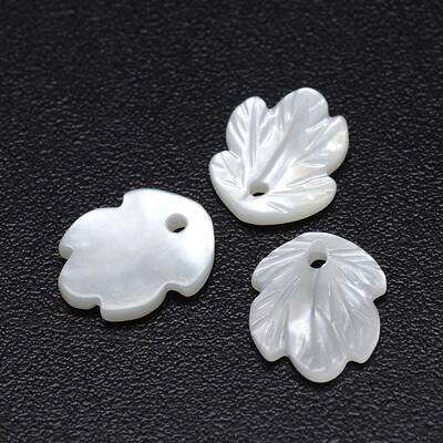 Leaf Natural White Shell Mother of Pearl Shell Charms