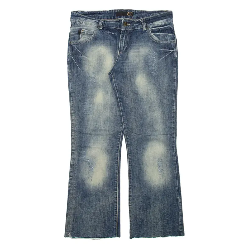 JUST CAVALLI Distressed Womens Jeans Blue Regular Bootcut W30 L27