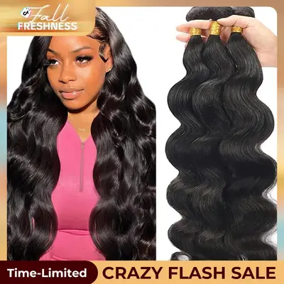 West Kiss Body Wave Human Hair Bundles Brazilian Virgin Hair Straight Bundles Sew in/ Glue in Viral Hair Bundle Deep Wave Tik...