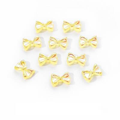 Electroplated Bowknot Resin Cabochons