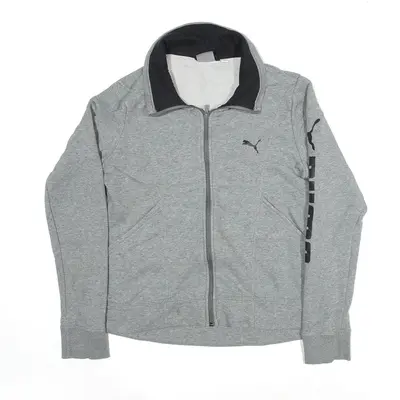PUMA Track Fleece Jacket Grey Girls 14 Years