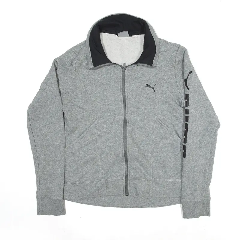 PUMA Track Fleece Jacket Grey Girls 14 Years