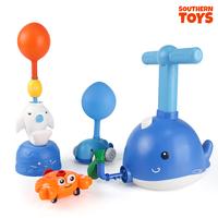Children's balloon powered car, balloon racing children's science toys, balloon dolphin launcher and powered car toy set Colo...
