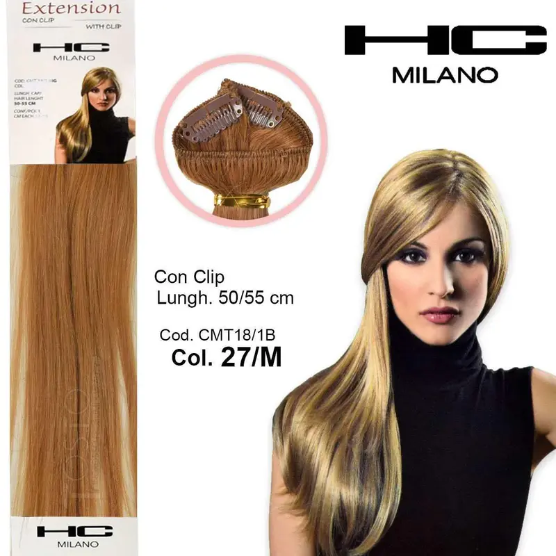 Hc milano extension 3 clips no remy width 14-16cm length 50cm col.27m