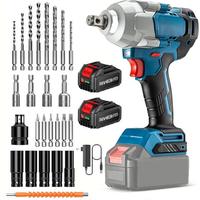 36V Cordless 1/2-inch Brushless Impact Wrench with 450N.m (332Ft-lbs) Max Torque, One 3000mAh, Charger, 4 Sockets - Electric ...