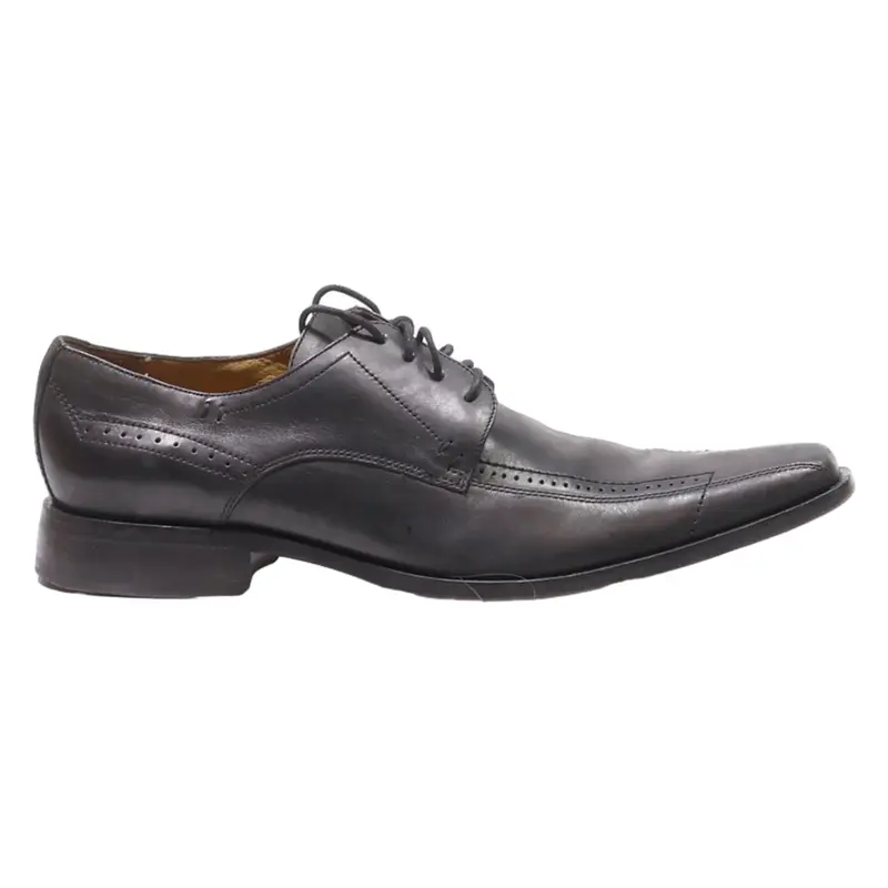 BORELLI Brogue Shoes Black Leather Mens UK 9