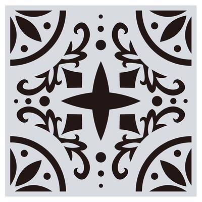Flower Pattern Eco-Friendly PET Plastic Hollow Painting Silhouette Stencil
