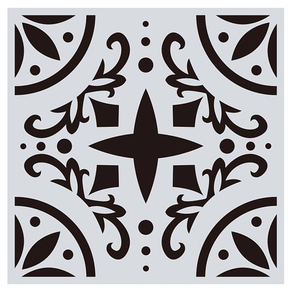Flower Pattern Eco-Friendly PET Plastic Hollow Painting Silhouette Stencil