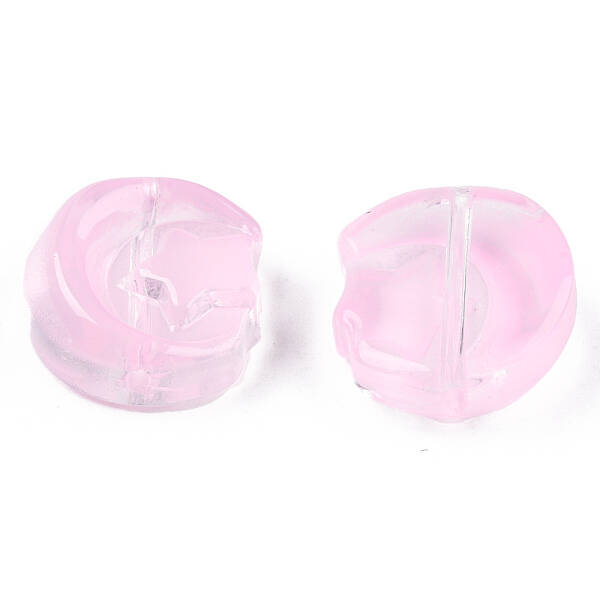 Transparent Spray Painted Glass Beads