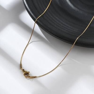 Ion Plating(IP) 304 Stainless Steel Serpentine Chain Necklace for Men Women