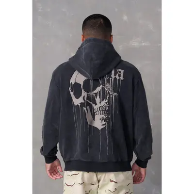 551 - Drippy Skull Hoodie
