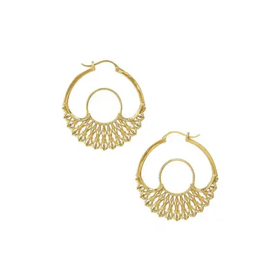 Iris Hoops Gold Small | Size: 1.75 in.