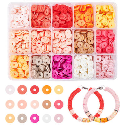 150G 15 Colors Handmade Polymer Clay Beads