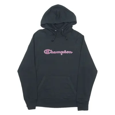 CHAMPION Womens Black Hoodie L