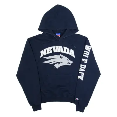CHAMPION Nevada Wolf Pack Mens Blue Hoodie USA S