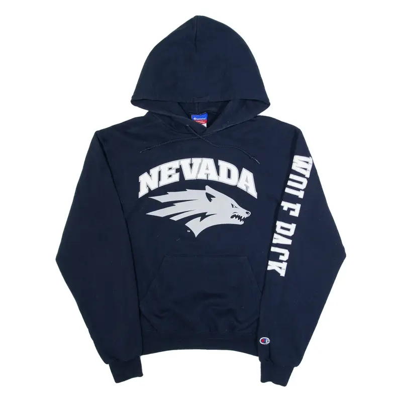 CHAMPION Nevada Wolf Pack Mens Blue Hoodie USA S