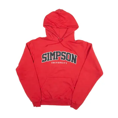 CHAMPION Simpson University USA Hoodie Red Pullover Mens S