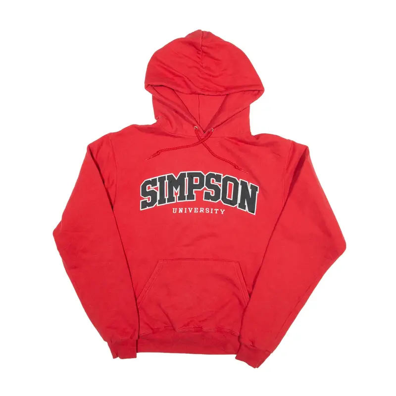 CHAMPION Simpson University USA Hoodie Red Pullover Mens S