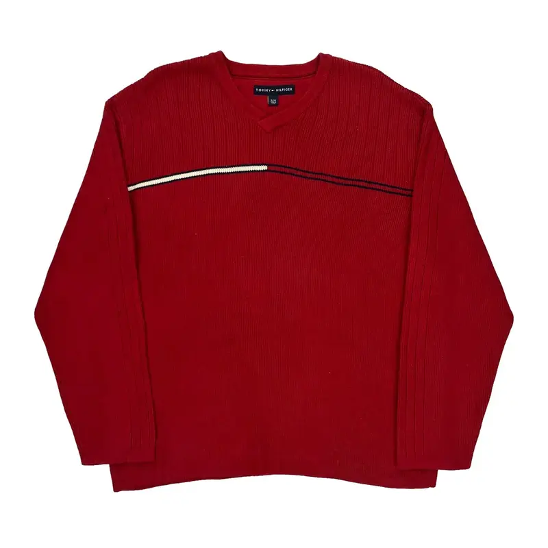 Tommy Hilfiger Jumper - XL Red Cotton