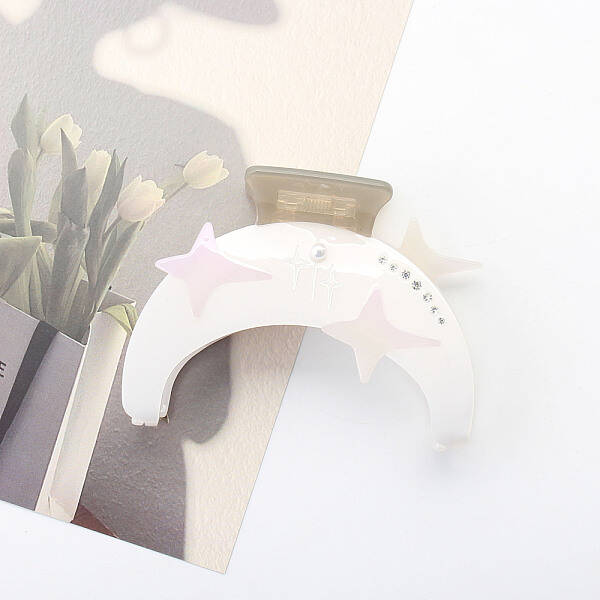 Moon Star Cellulose Acetate Claw Hair Clips
