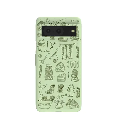 Sage Green Knit Nook Google Pixel 8 Case