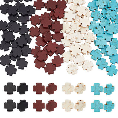 arricraft 4 Strands Turquoise Cross Beads