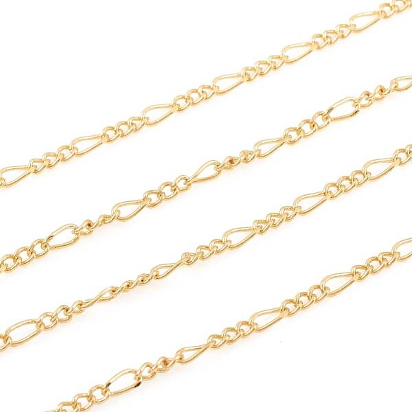 3.28 Feet Brass Figaro Chain