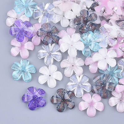 Transparent Resin Bead Caps