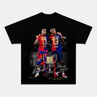 Raphinha & Lamine Yamal Graphic Tee, Unisex  Shirt, Using 100% Cotton, Gift For Fans 4.29