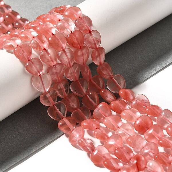 Cherry Quartz Glass Beads Strands