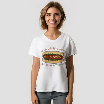 Cuastom Family Reunion Picnic Hot Dog T-Shirt
