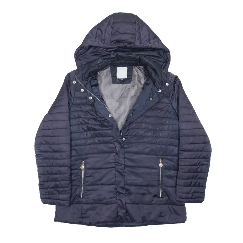 ENRICO COVERI Parka Puffer Coat Blue Womens XL