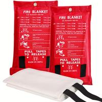Fire Blanket, Quick-deploy Fire Blanket, Multi-use Non-toxic Fire Blanket, Ideal for Kitchen, School, Car & Office Emergencie...
