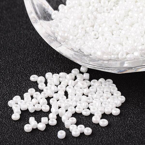 DIY Craft Beads 12/0 Opaque Colors Lustered Round Glass Seed Beads