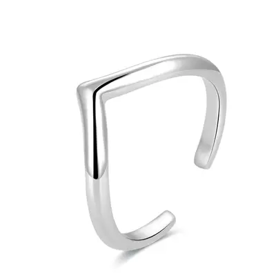 Beneto Minimalist Silver Leg Ring AGGF493