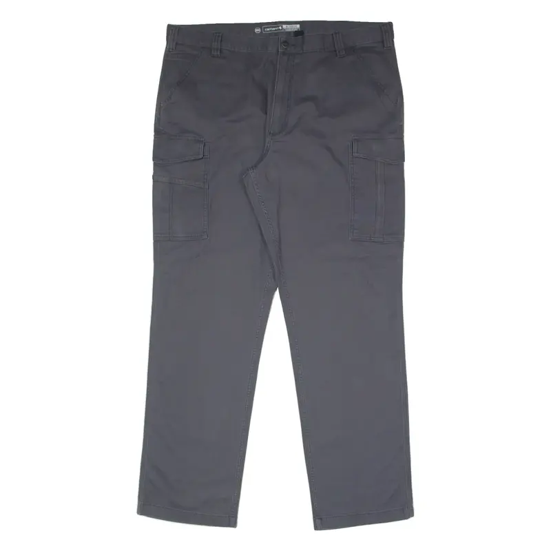CARHARTT Cargo Workwear Mens Canvas Trousers Grey Relaxed Straight W42 L34