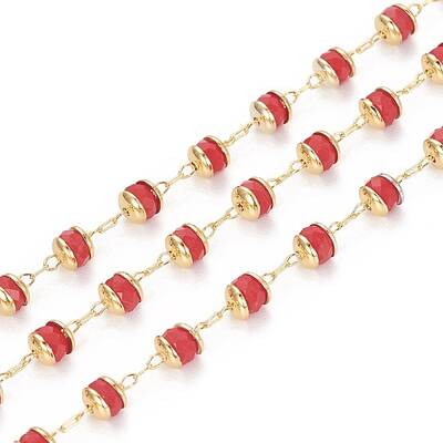 3.28 Feet Handmade Glass Beaded Chains