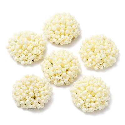 Glass Seed Beaded Cabochons