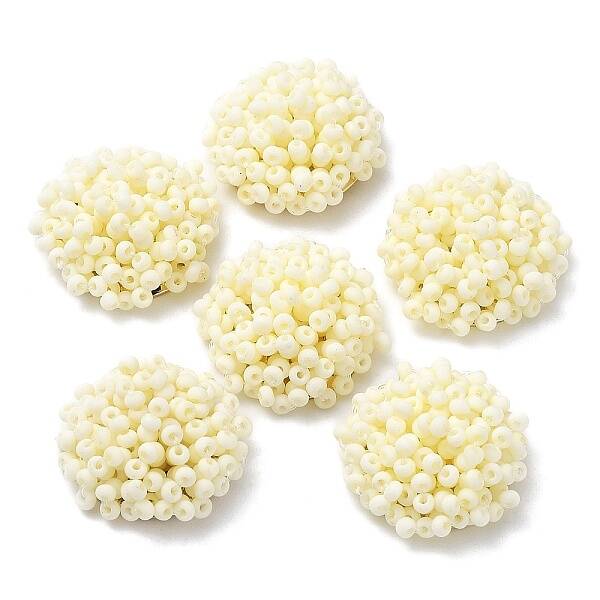 Glass Seed Beaded Cabochons