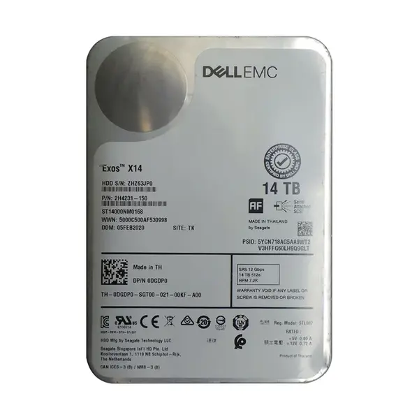 2H4231-150 Seagate Exos X14 14TB 7200RPM 12Gb/s SAS 3.5inch Hard Drive