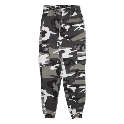DEF CLOTHING Camo Cargo Mens Trousers Grey Regular Tapered W26 L30