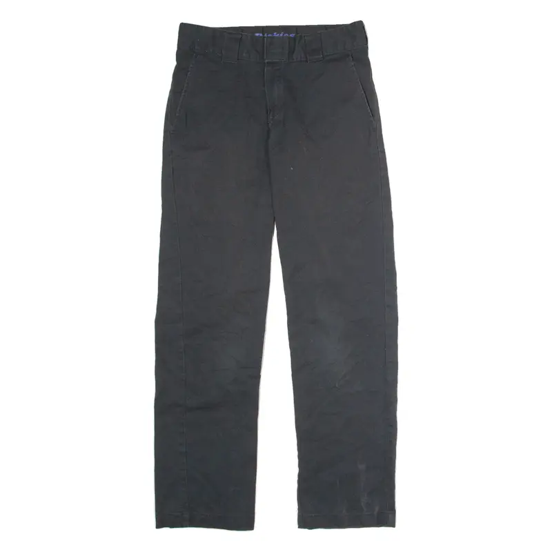 DICKIES Flex Workwear Mens Trousers Black Slim Tapered Cashmere W28 L30