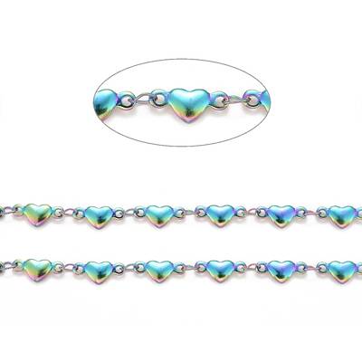 304 Stainless Steel Heart Link Chains