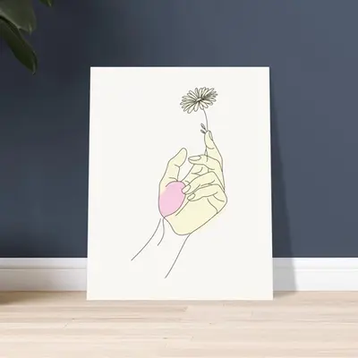 Gentle Grace - Archival Quality Hand & Flower Poster