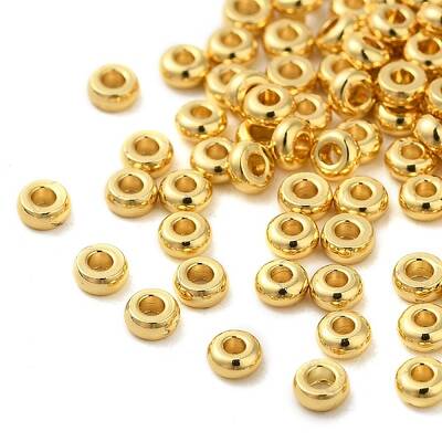 Brass Flat Round Spacer Beads