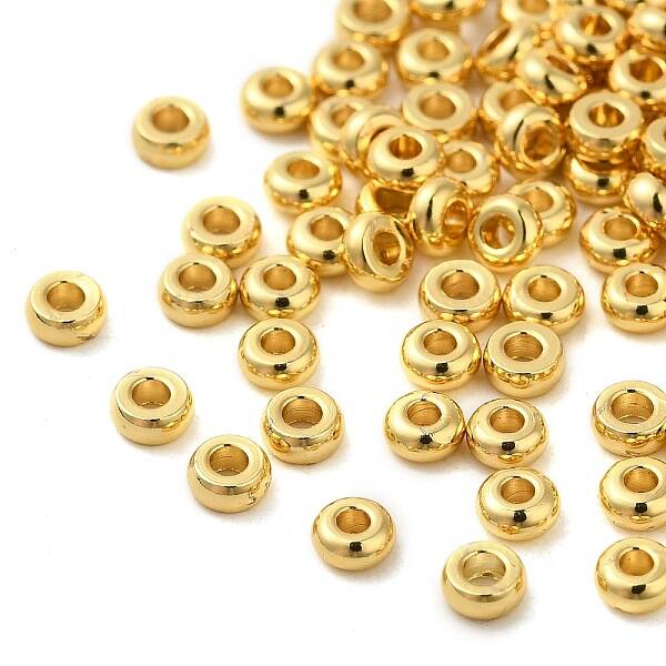 Brass Flat Round Spacer Beads