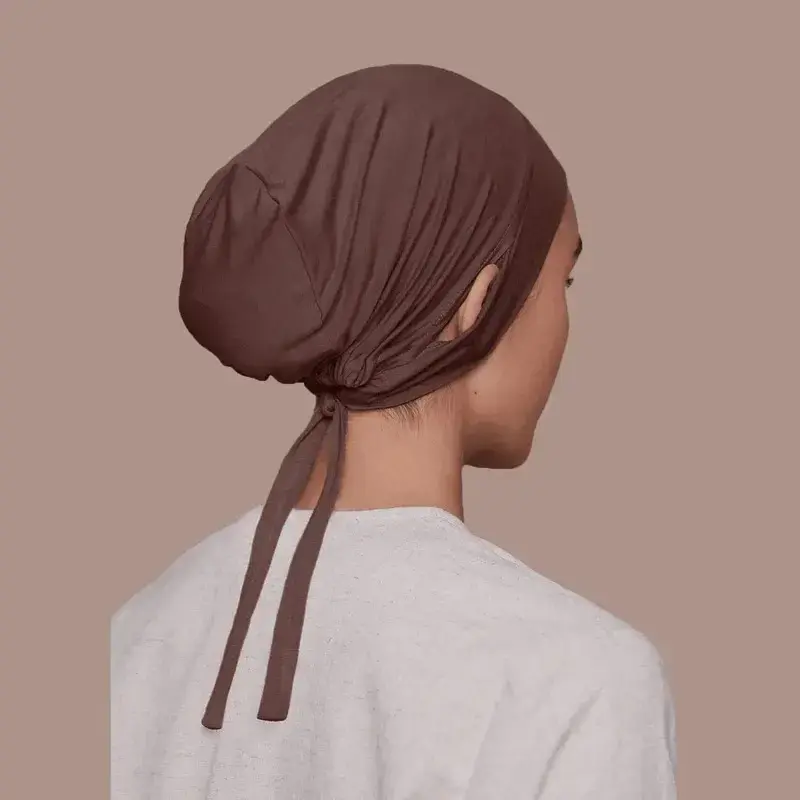 Jersey Cotton Muslim Women Under Hijab Cap With Ear Hole Inner Hijab Cap Round Forehead Underscarf Bonnet Femme Musulman