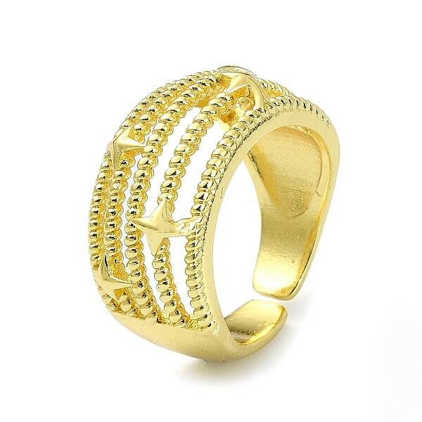 Star Brass Open Cuff Rings